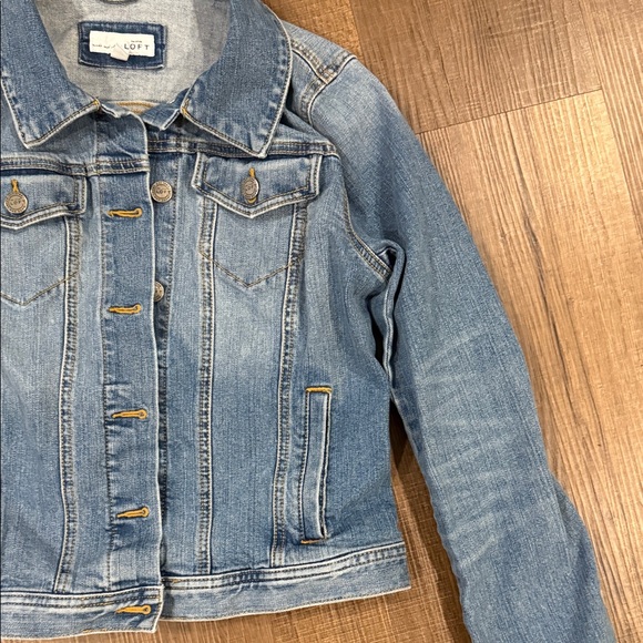 LOFT Classic Blue Denim Jacket - Picture 6 of 10
